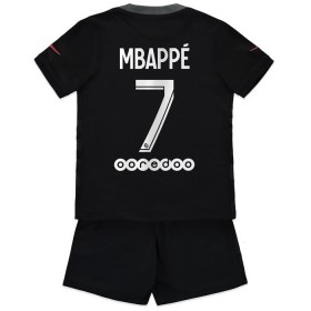 Jalkapallo Pelipaidat Paris Saint-Germain Kylian Mbappé 7 Lasten Kolmaspaita 2021-2022 Lyhythihainen